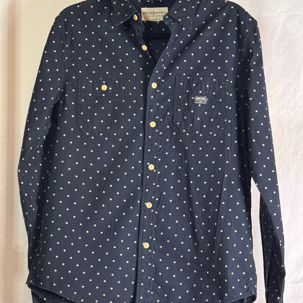 Nautica Men's Navy Polka Dot Shirt